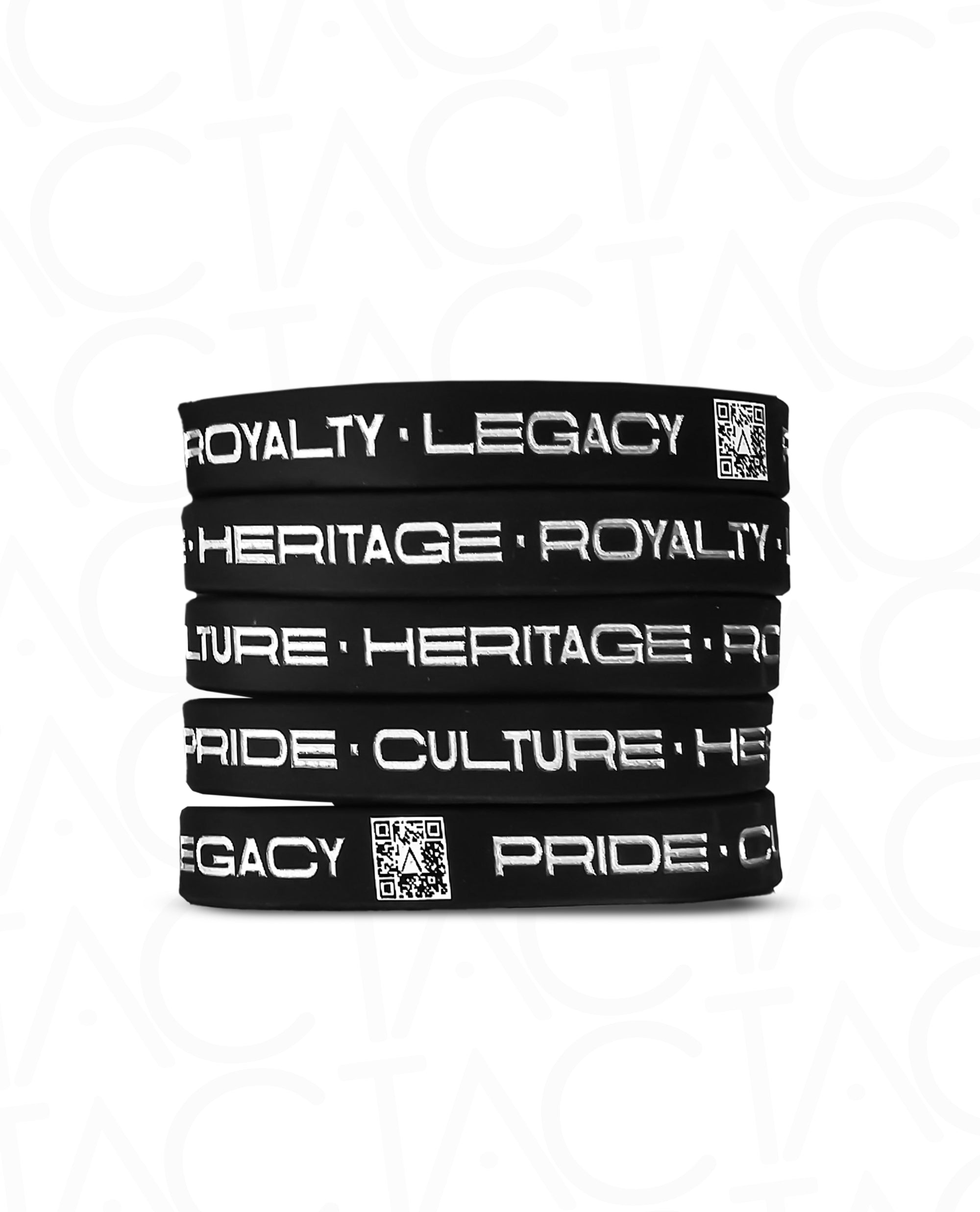 Africa wristband- Pack of 2. Black & Silver