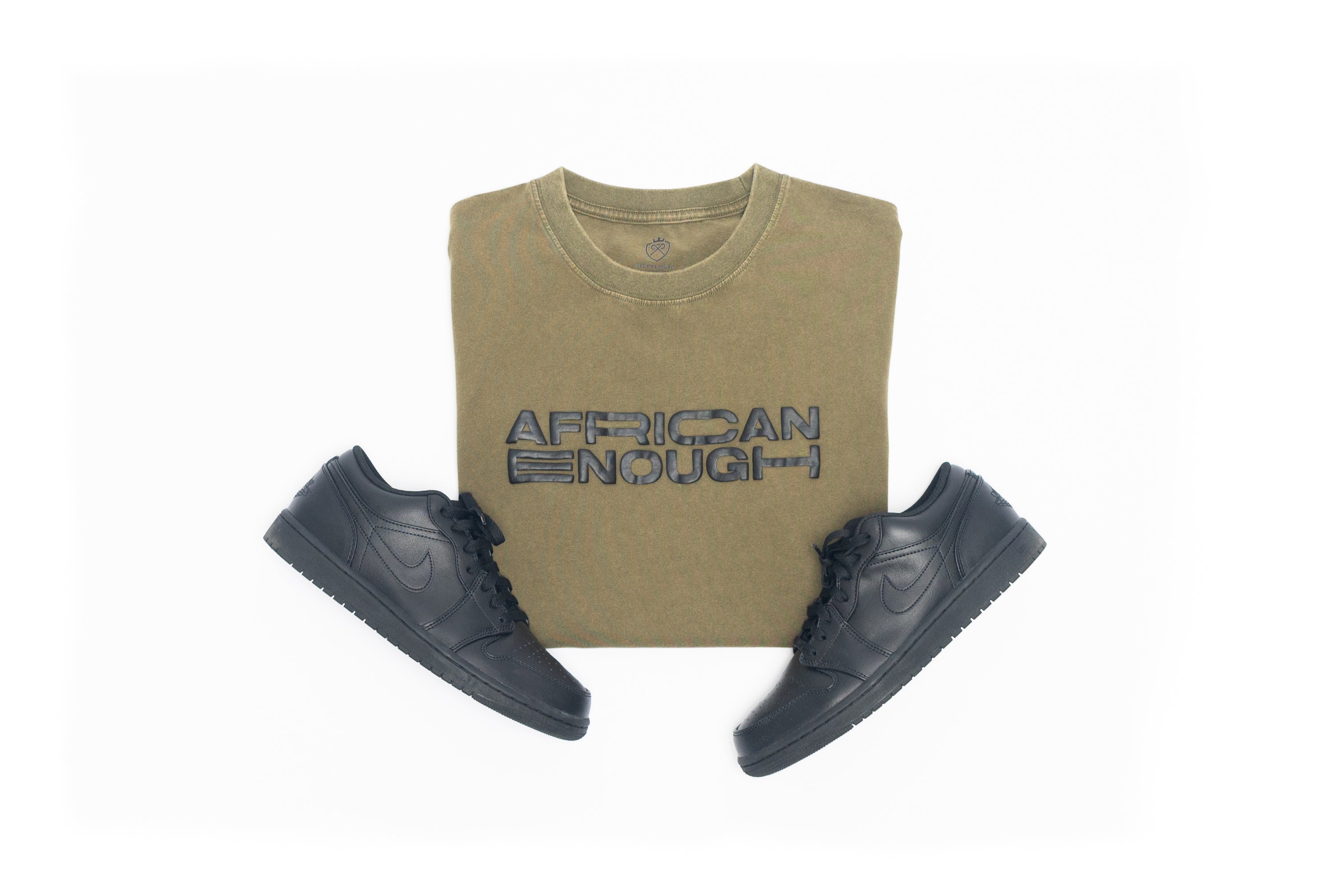 African Enough Vintage Tee – Military-Inspired Design