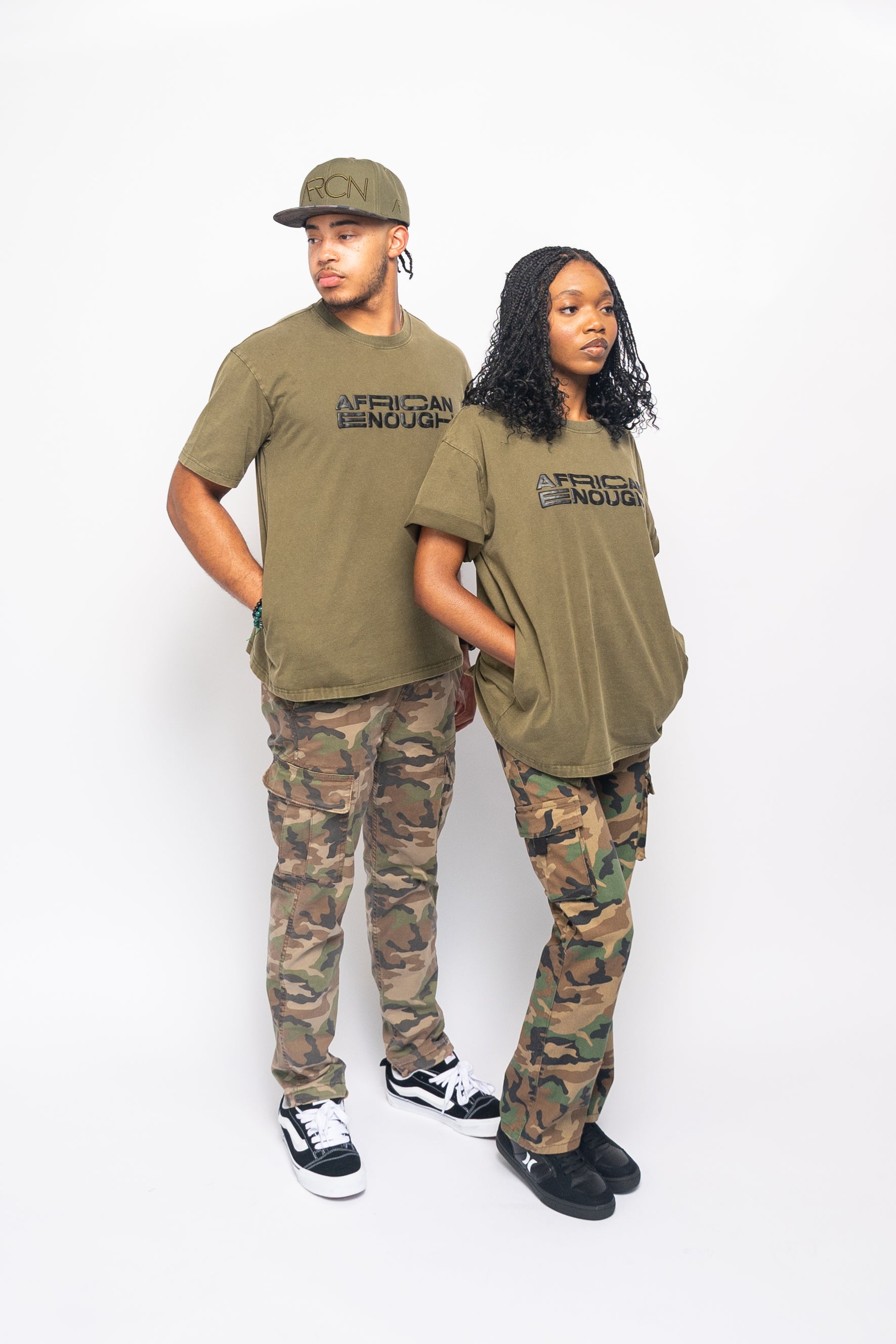 African Enough Vintage Tee – Military-Inspired Design