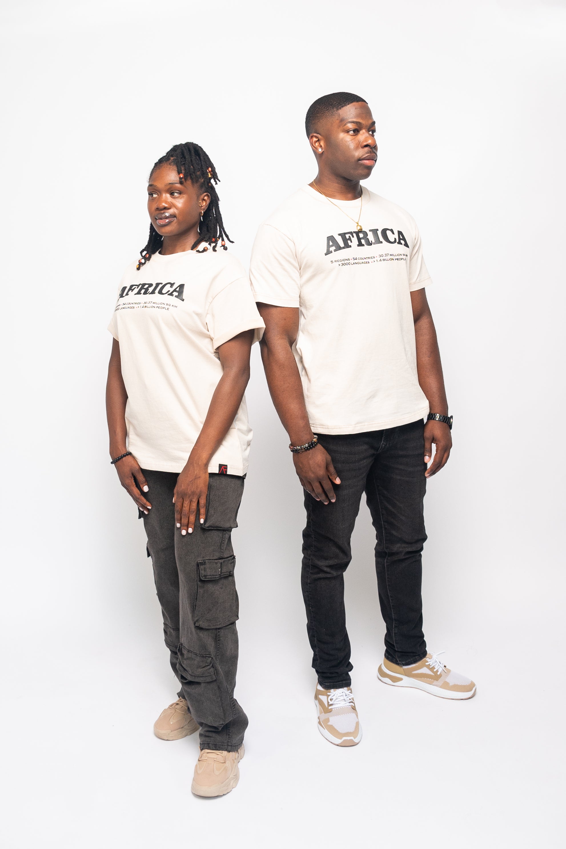 All African Vintage Tee- Ivory