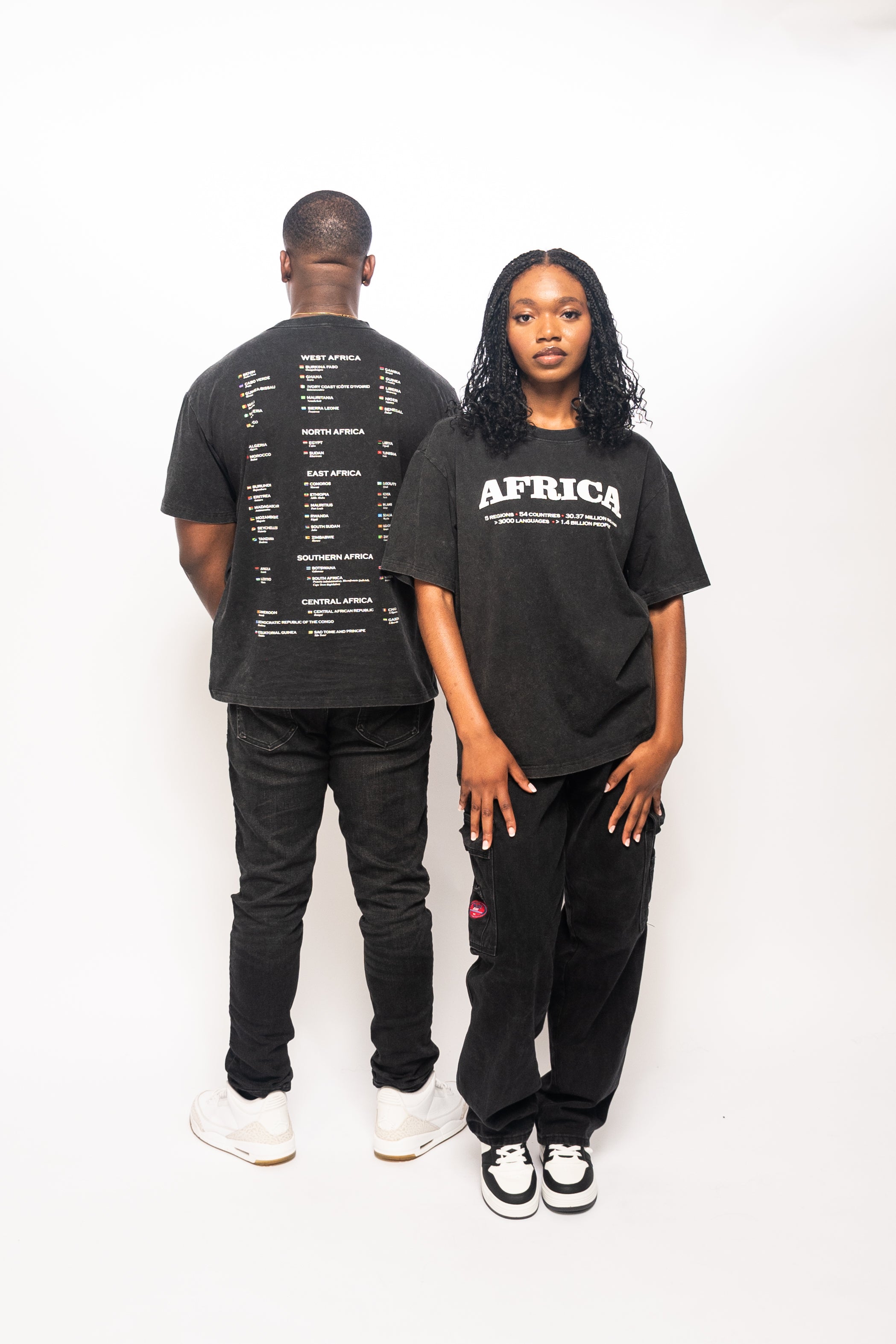 All African Vintage Tee Bundle – Ebony & Ivory Set