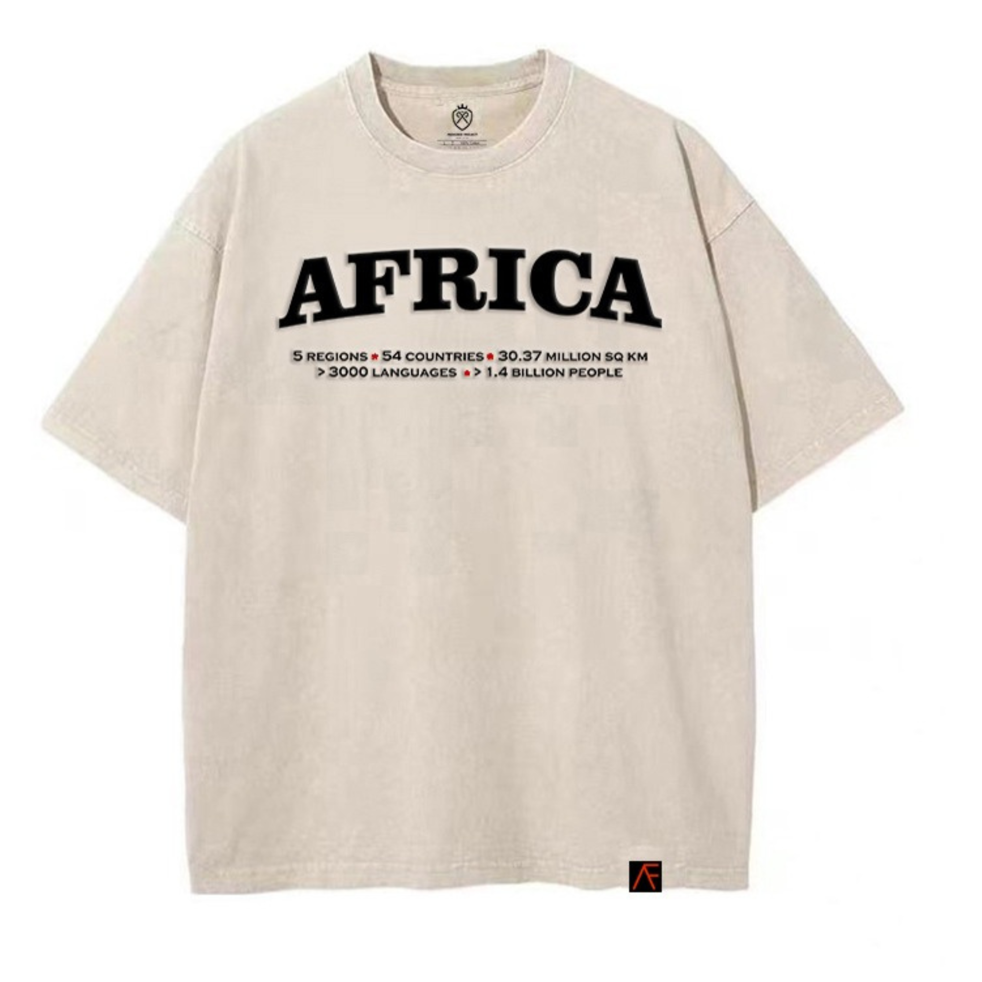 All African Vintage Tee- Ivory