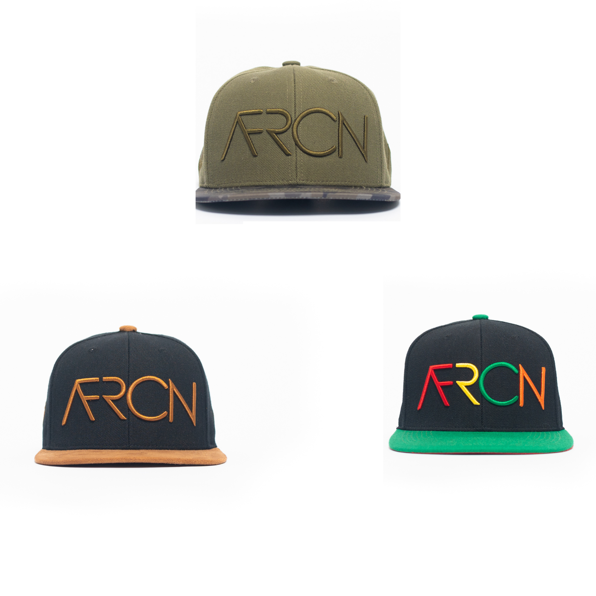 AFRCN Snapback Bundle – Pan African, Sahara, & Military-Inspired Set